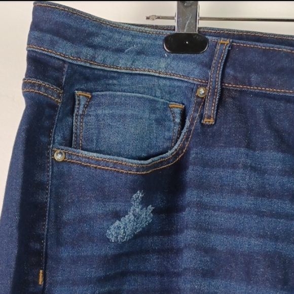 VIGOSS DESTRESSED STRETCH  RAW HEM GORGEOUS SKINNY JEANS SZ 24W - Picture 5 of 11